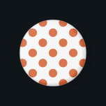 Burnt orange polka dots magnet<br><div class="desc">Burnt orange polka dots on a white background.</div>