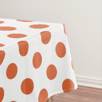 Burnt orange polka dots