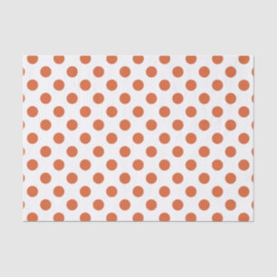 Burnt orange polka dots tissue paper
