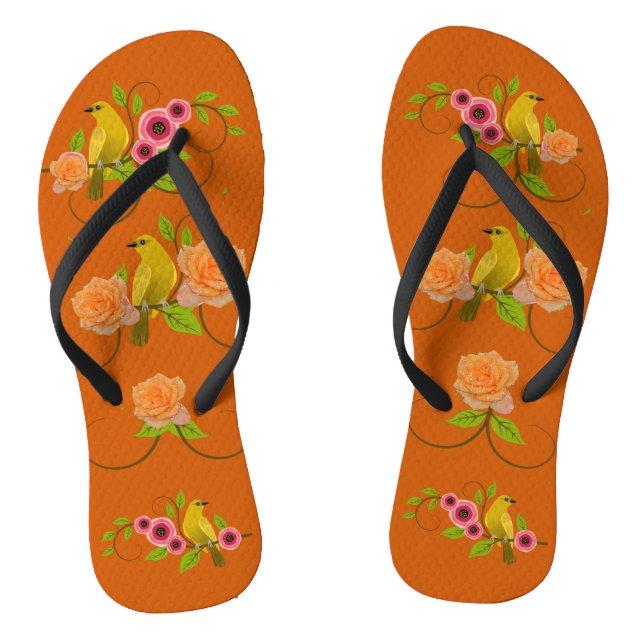 Burnt Orange Pool Beach Jandals (Footbed)