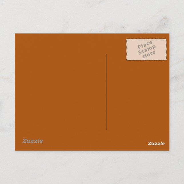 Burnt Orange Postcard (Back)