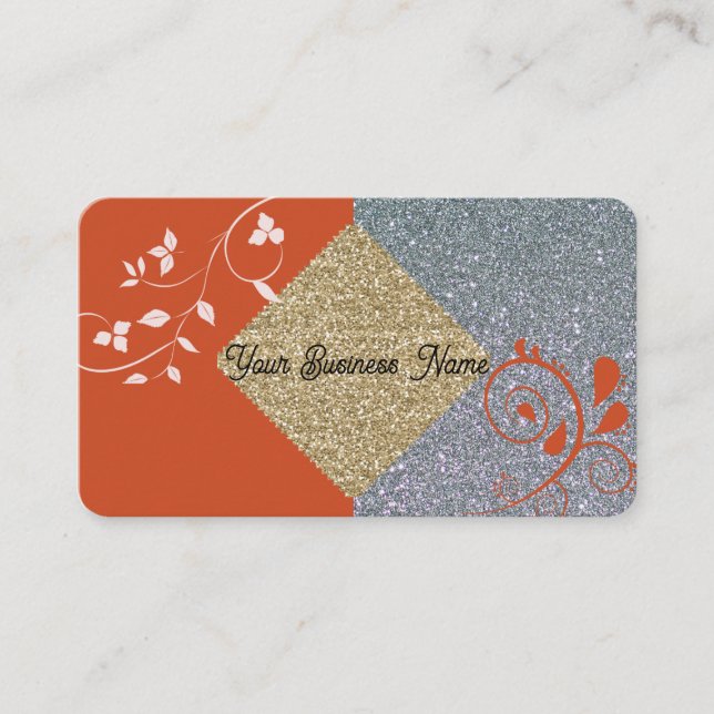 Burnt Orange Professional Business Cards (Front)