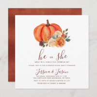 Burnt Orange Pumpkin Gender Reveal Party