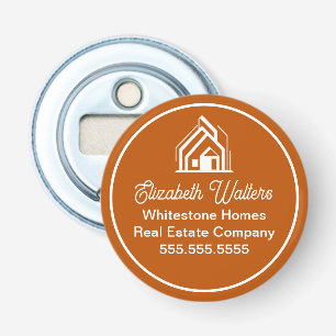 Burnt Orange Real Estate Company Custom Realtor Bottle Opener