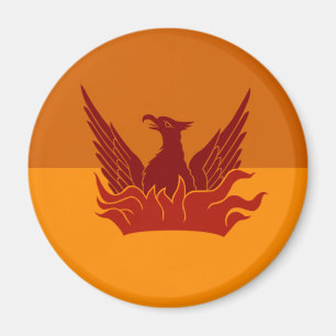 Burnt Orange SF Fog & Gold Flag Magnet