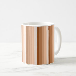 Burnt orange shadow stripes coffee mug