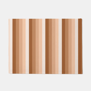 Burnt orange shadow stripes doormat