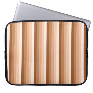 Burnt orange shadow stripes laptop sleeve