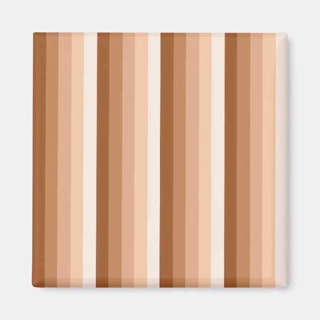 Burnt orange shadow stripes magnet (Front)