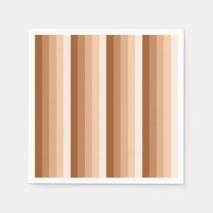 Burnt orange shadow stripes napkin