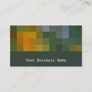 Burnt Orange, Slate, Black Abstract Business Card
