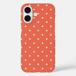 Burnt Orange Small White Spots iPhone 16 Case