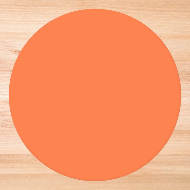 Burnt Orange Solid Color Round Paper Coaster (Creator Uploaded)