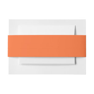 Burnt Orange Solid Colour Invitation Belly Band