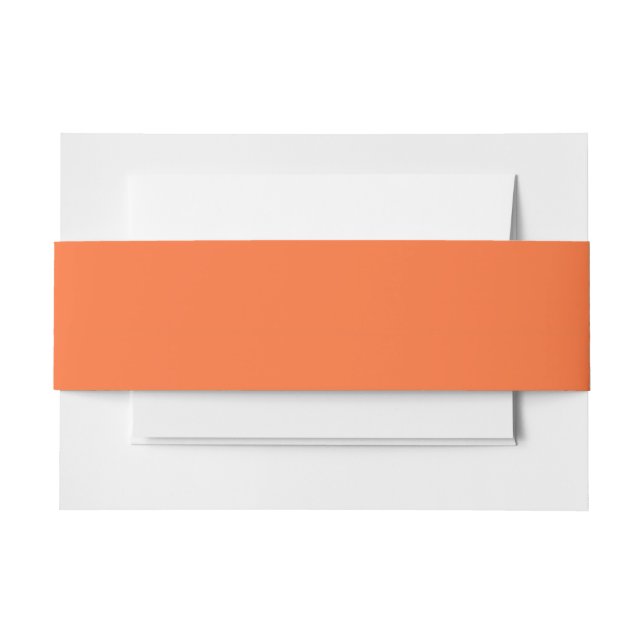 Burnt Orange Solid Colour Invitation Belly Band (Front Example)