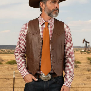 burnt orange solid colour no2 tie