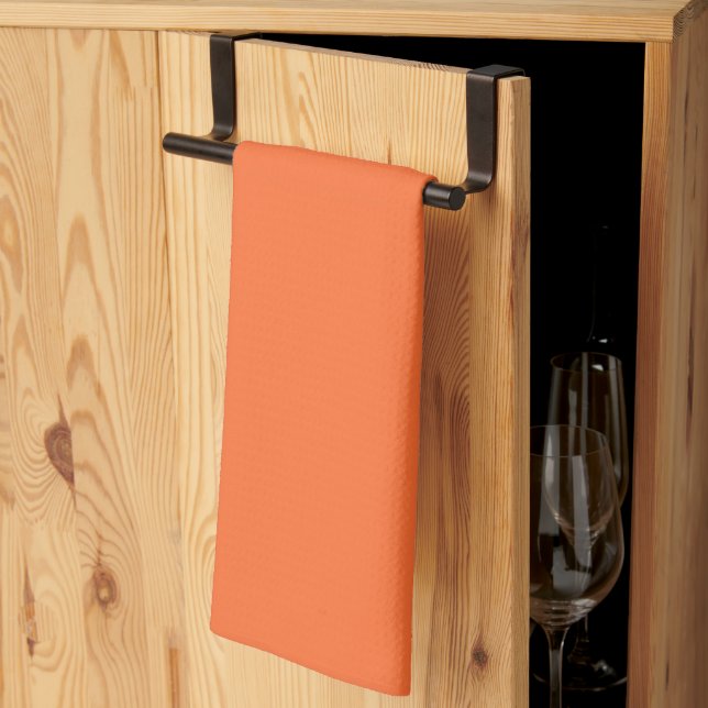 Burnt Orange Solid Colour Tea Towel (Thirds Fold)