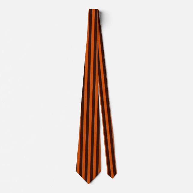 Burnt Orange Stripes Retro Style Customise This! Tie (Front)