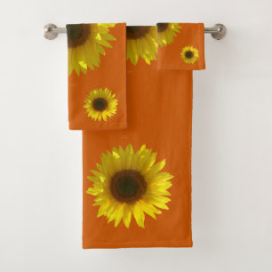 Burnt Orange - Sunflower Bath Towel Set