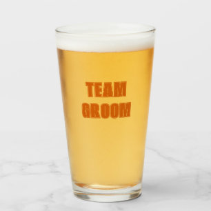 Burnt Orange Team Groom Bachelor Party Glass