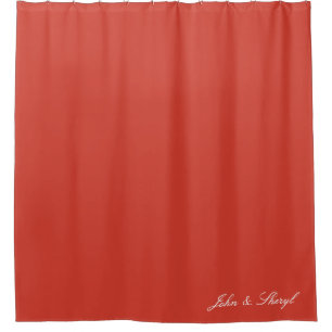 Burnt Orange Terra Cotta Solid Colour  Shower Curtain