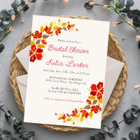 Burnt Orange Tropical Hibiscus Bridal Shower