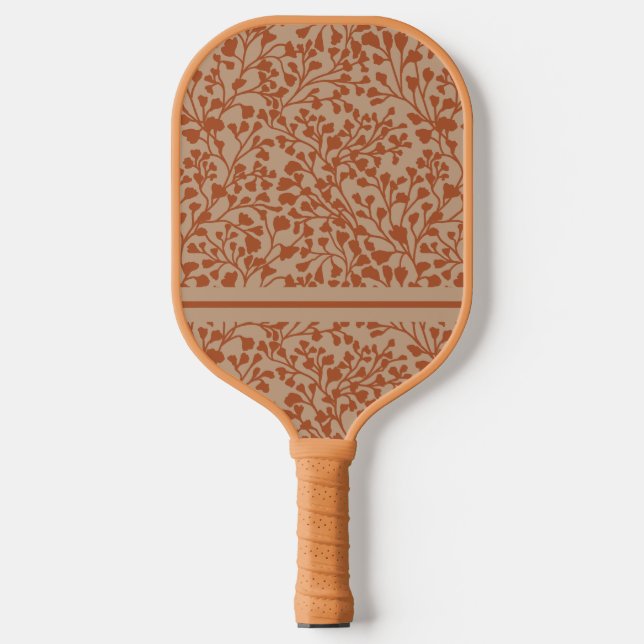 Burnt Orange Vines Pickleball Paddle (Front)