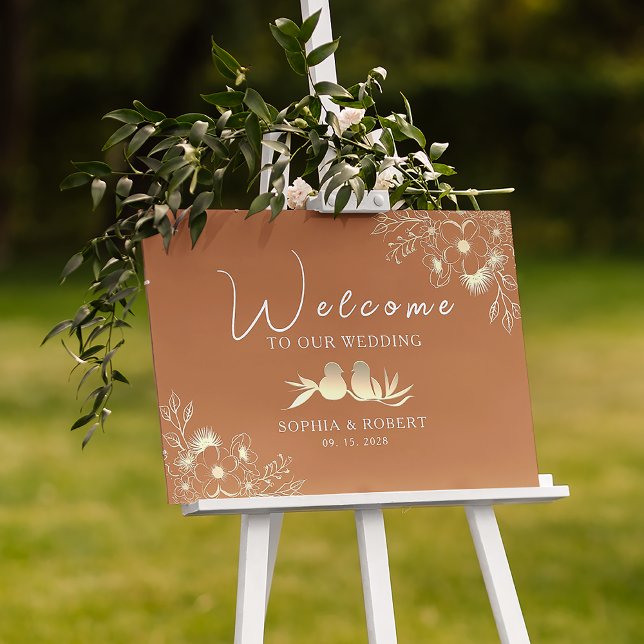 Burnt Orange Wedding Welcome Poster (Creator Uploaded)