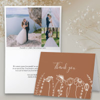 Burnt Orange Wildflower Sketch 3 Wedding Photo