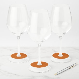 Burnt Orange Wine Glass Tag