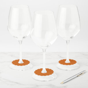 Burnt Orange Wine Glass Tag