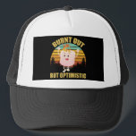 Burnt Out But Optimistic Marshmellow Camping Retro Trucker Hat<br><div class="desc">Burnt Out But Optimistic Marshmellow Camping Vintage</div>