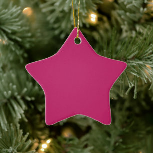 Burnt Pink Star Ceramic Ornament