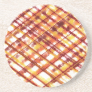 Burnt Plaid Coaster