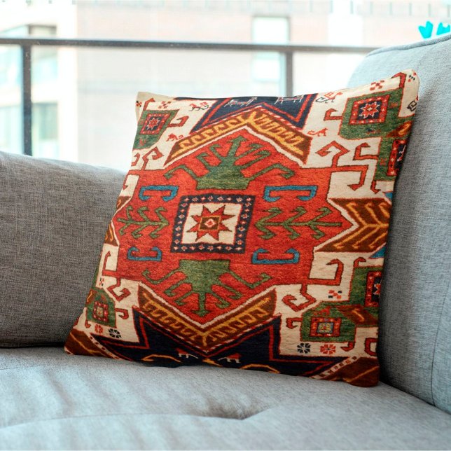 Burnt Red Konya Central Anatolian Kilim Rug Cushion (Creator Uploaded)