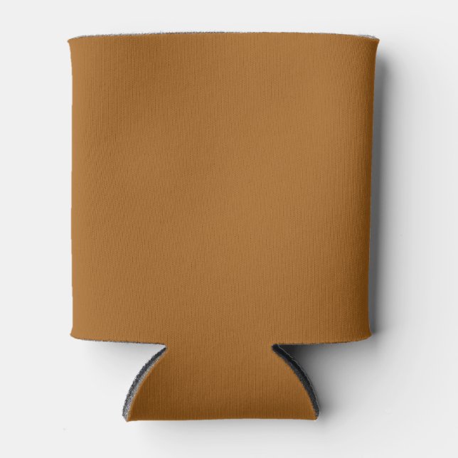 Burnt Sand Solid Colour Can Cooler (Front)
