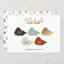 Burnt Sienna Green Beige & Gold Colour Palette Car