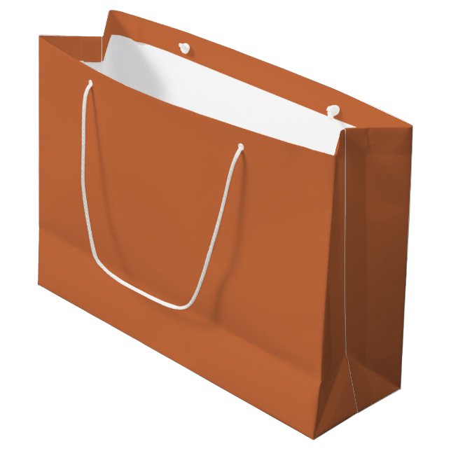 Burnt Sienna Large Gift Bag – Single Colour Design (Front Angled)
