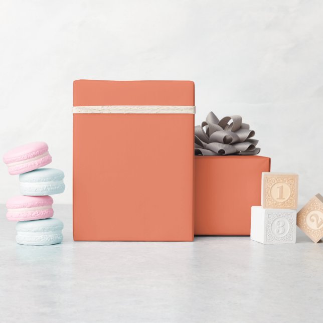 Burnt Sienna Wrapping Paper (Baby Shower)