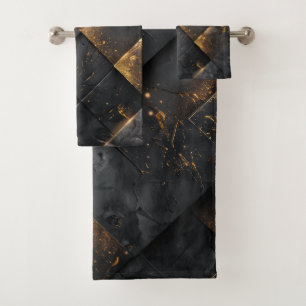Burnt Steel Background Bath Towel Set