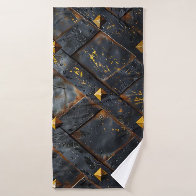 Burnt Steel Background Beach Towel (Bath Towel)