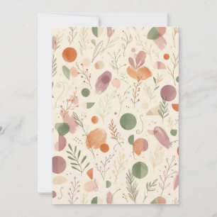 Burnt Terracotta Dusty Sage Boho Desert Fern Line Invitation
