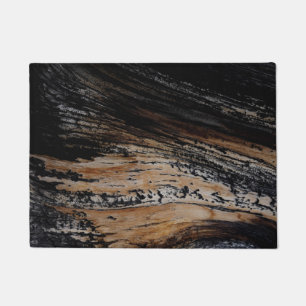 Burnt Tree Bark Texture Doormat
