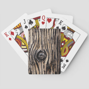 Burnt Tree Bark Texture Playing Cards
