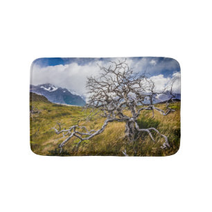 Burnt tree, Torres del Paine, Chile Bath Mat