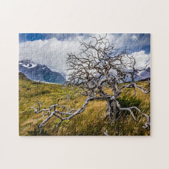 Burnt tree, Torres del Paine, Chile Jigsaw Puzzle (Horizontal)