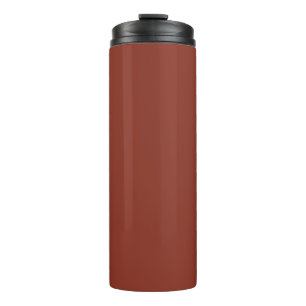 Burnt umber (solid colour) thermal tumbler