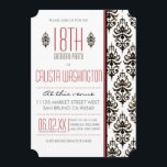 Burnt Vintage Damask 18th Birthday Party Invitation<br><div class="desc">Burnt Vintage Damask 18th Birthday Party Invitations. Bronzed-black, classic, vintage damask pattern birthday party invites for her. Add your own birthday invitation text using Zazzle's easy to use menu prompts until your invitation looks exactly the way you want it in your screen. If you need any help customising your invitations,...</div>