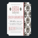 Burnt Vintage Damask 18th Birthday Party Invitation<br><div class="desc">Burnt Vintage Damask 18th Birthday Party Invitations. Bronzed-black, classic, vintage damask pattern birthday party invites for her. Add your own birthday invitation text using Zazzle's easy to use menu prompts until your invitation looks exactly the way you want it in your screen. If you need any help customising your invitations,...</div>
