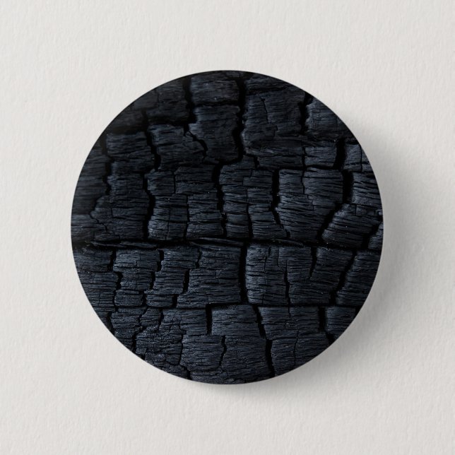 Burnt Wood Charcoal 6 Cm Round Badge (Front)
